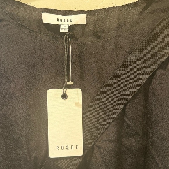 NWT Ro & De black boho blouse SZ M 🔥✨✨ - Picture 9 of 9